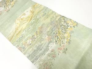 未使用品　北の大地織出し袋帯